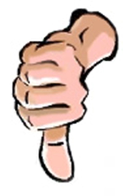 thumb down